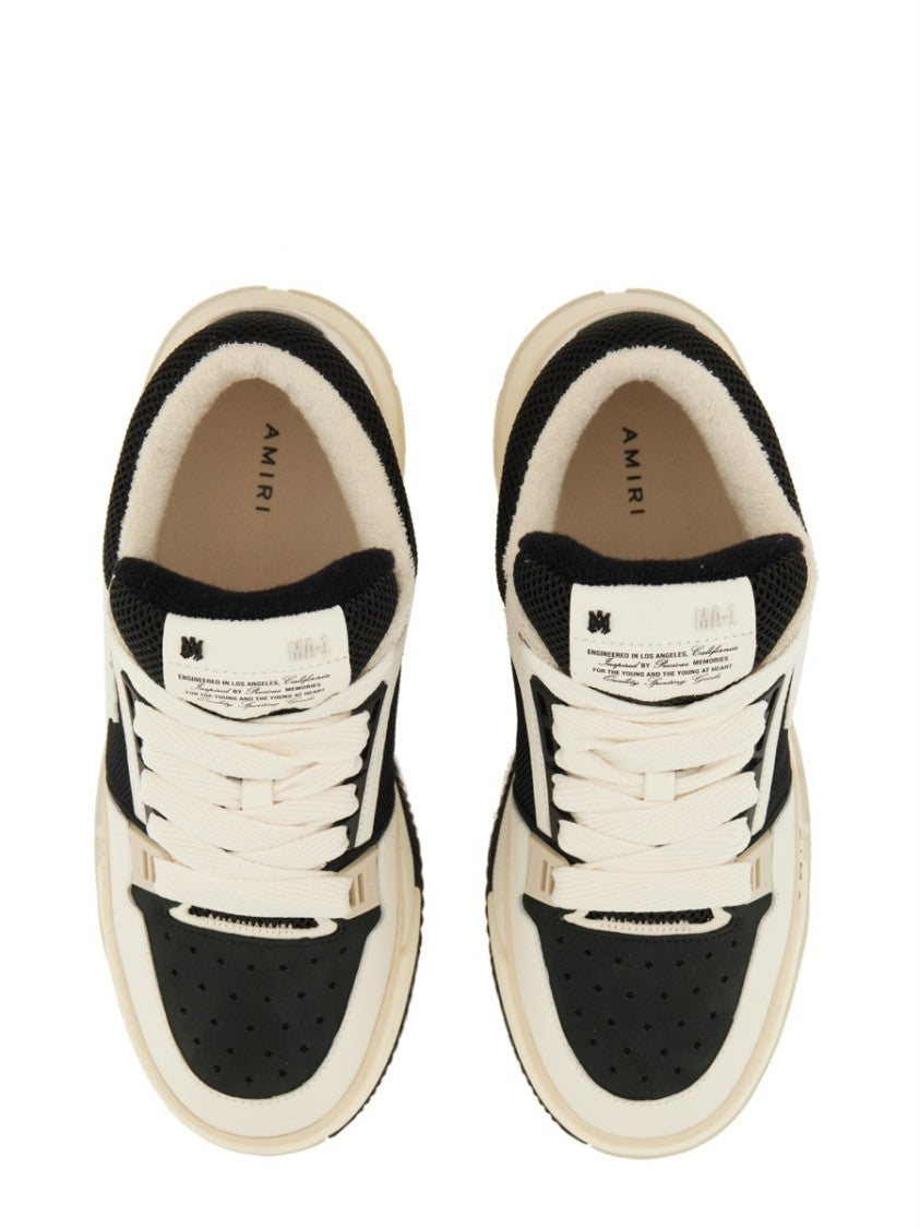 Amiri Neutrals Ma-1 Layered Panels Leather Sneakers