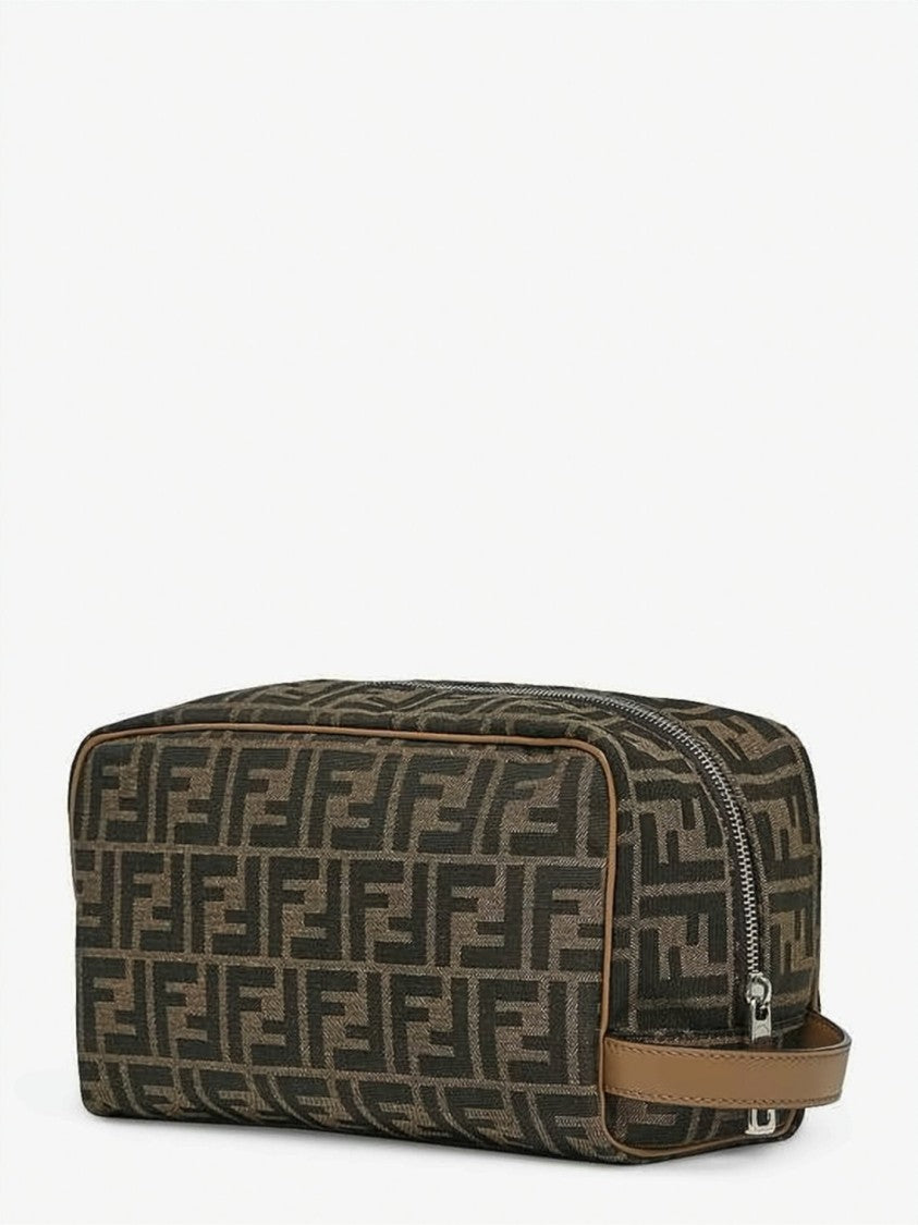 Fendi Fendi Ff Jacquard Fabric Toiletry Case
