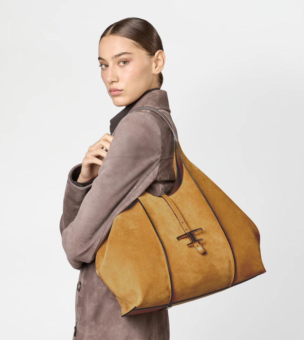 Tod's Refined Suede Leather Shopping Bag