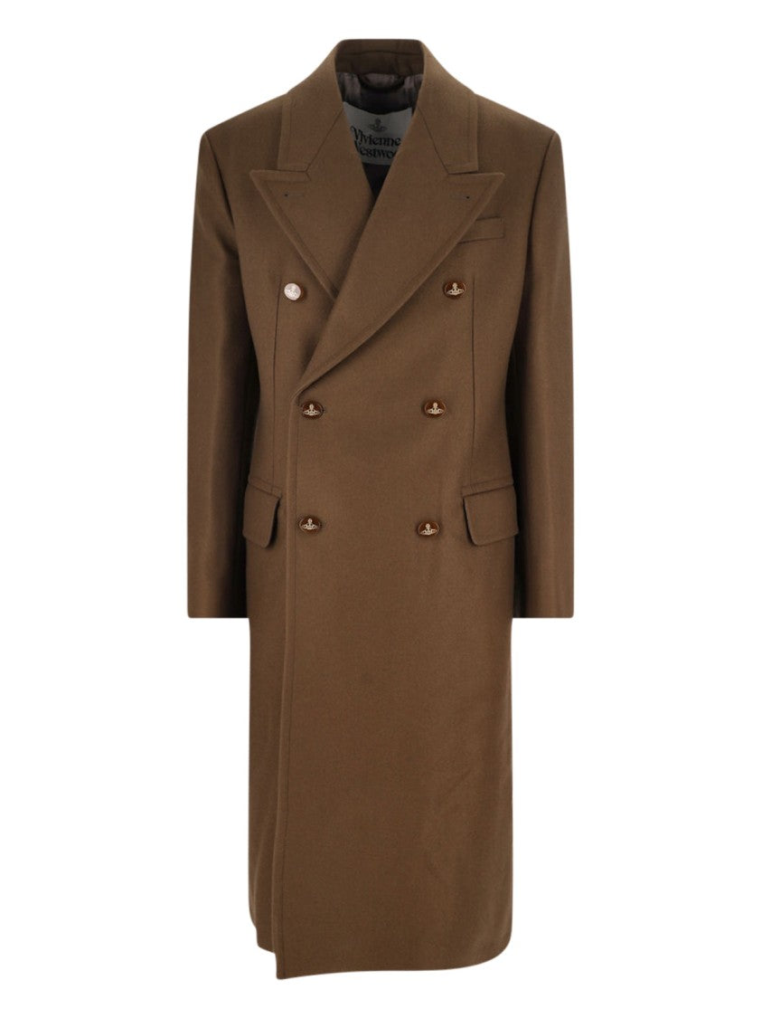 Vivienne Westwood Double-Breasted Coat – Brown