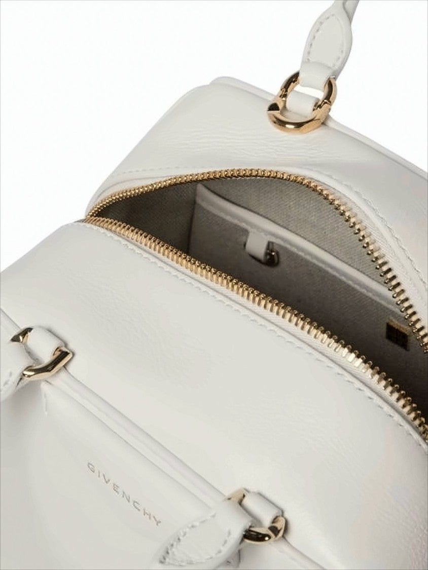 Givenchy Structured Buffalo Leather Tote Bag With Gold-Tone Accents