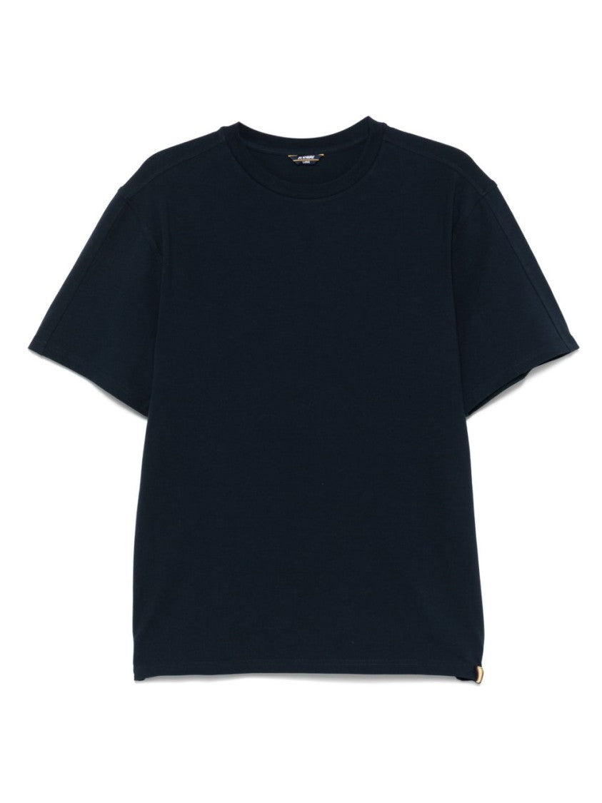 K-Way Classic Navy Blue Crew Neck T-Shirt With Short Sleeves