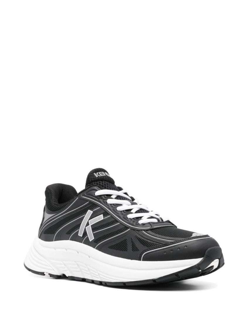 Kenzo Black Mesh Panelled Reflective Sneakers
