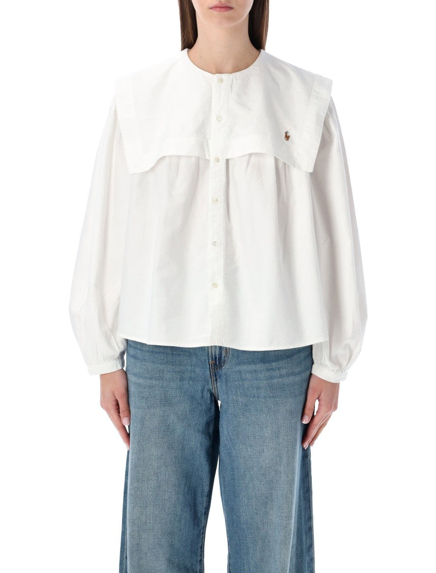 Polo Ralph Lauren Cotton Oxford Shirt With Bib Detail