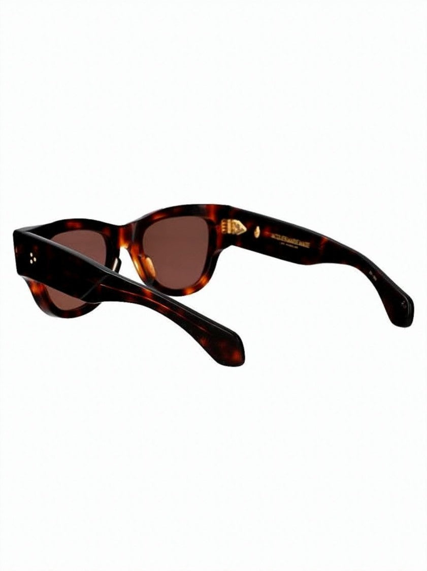 Jacques Marie Mage Rectangular Acetate Sunglasses With Tortoiseshell Pattern