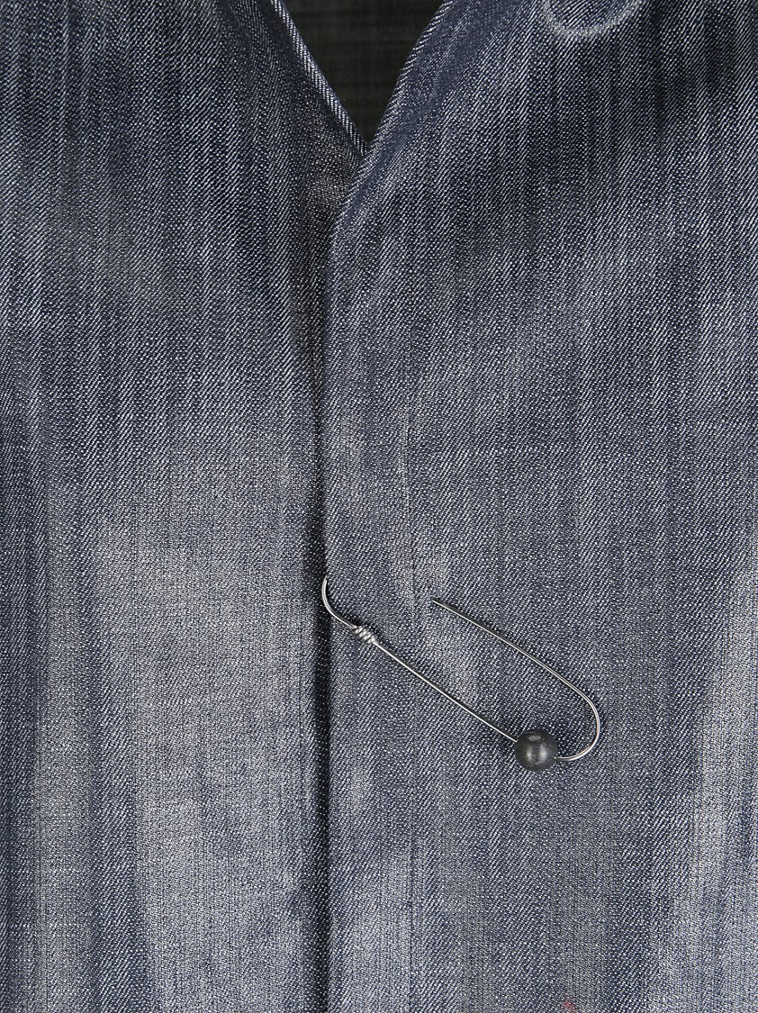 Maria Calderara Medium Dark Wash Denim Cropped Jacket