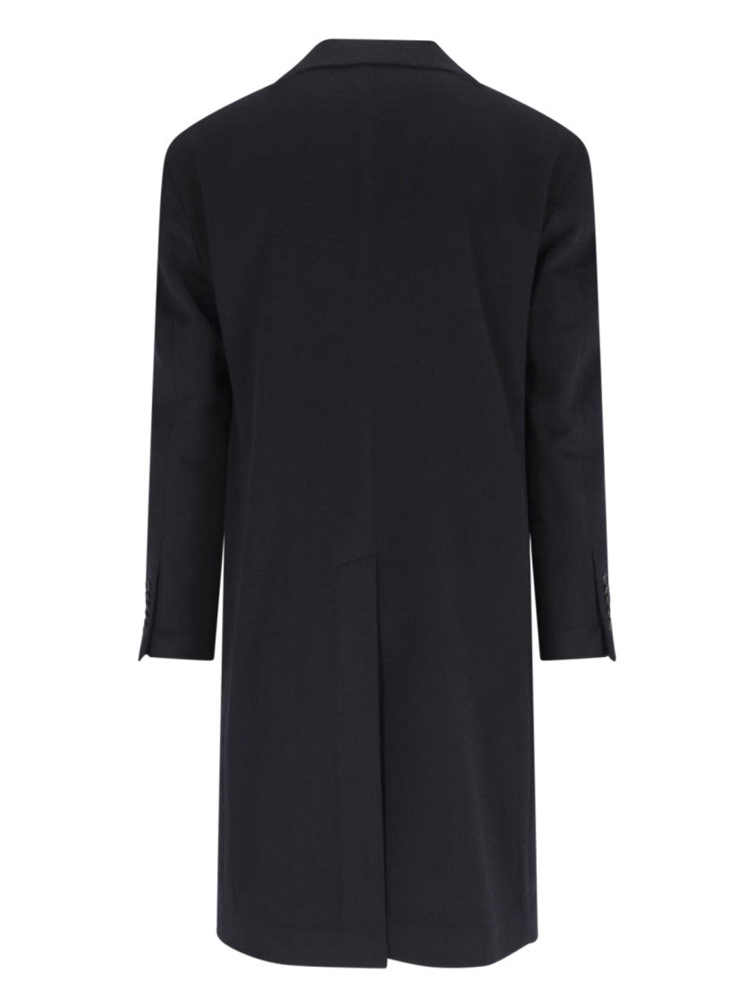 Tagliatore Double-Breasted Virgin Wool Coat With Notched Lapel