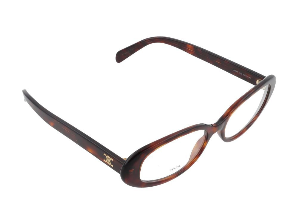 Celine Oval Tortoiseshell Gold Accent Eyeglasses