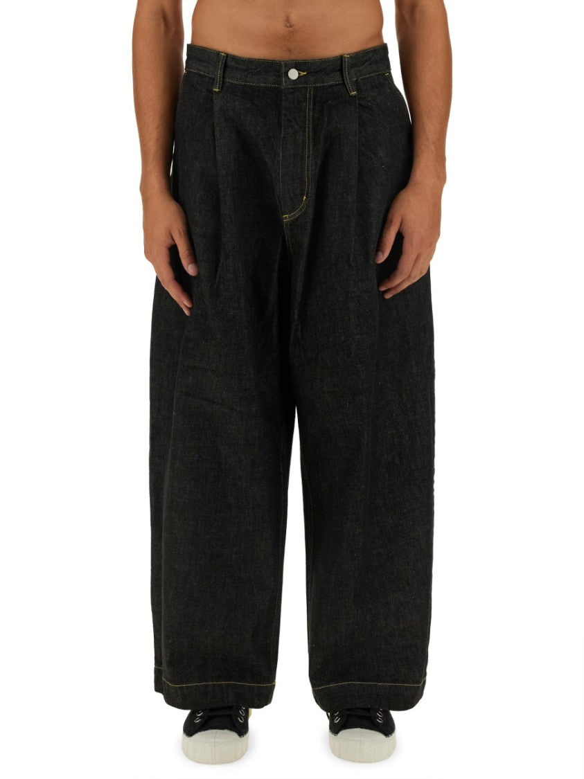 Studio Nicholson Relaxed Wide-Leg Denim Pants With High Waist