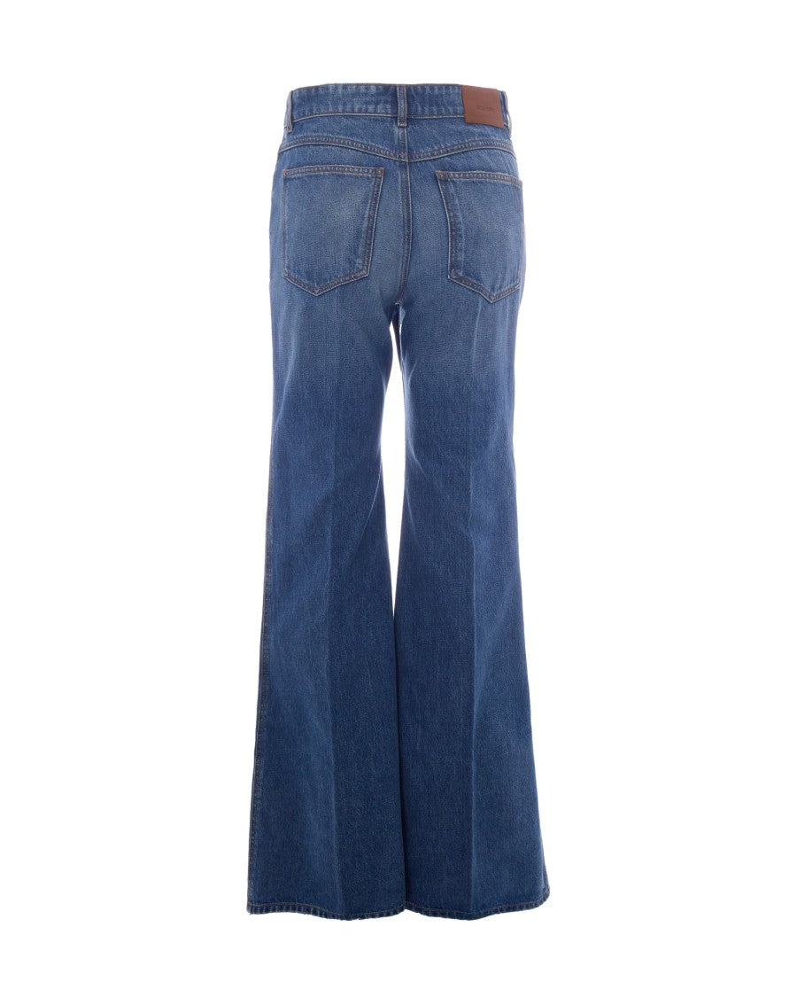 Sportmax Vintage Medium Blue Cotton Jeans