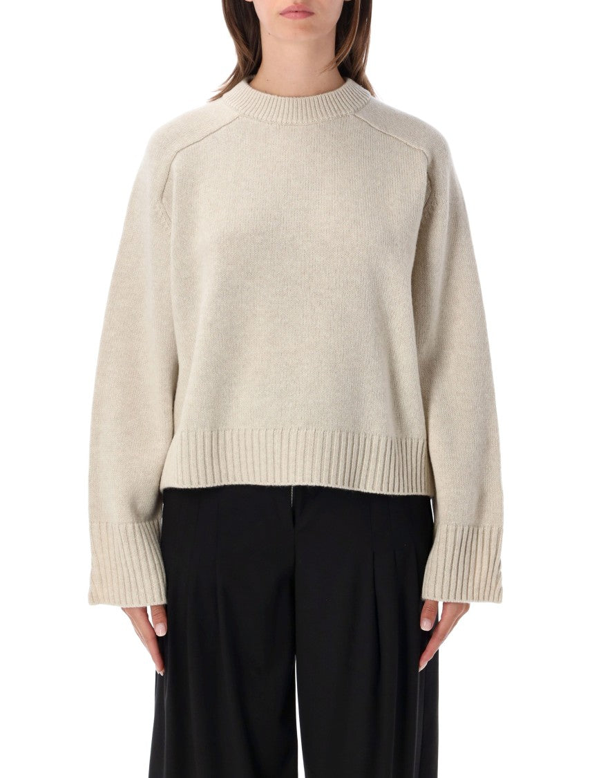 Soeur Boxy Relaxed Merino Wool Crewneck Sweater