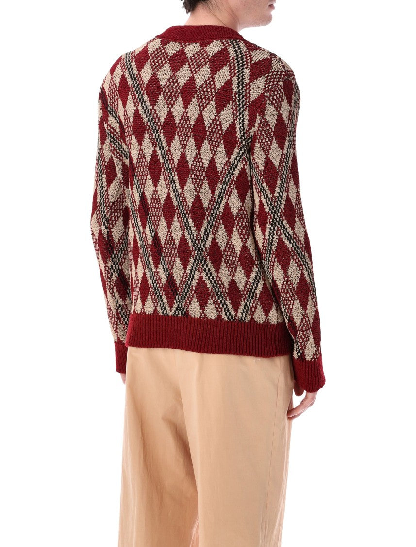 Dries Van Noten Macramé Polo Sweater