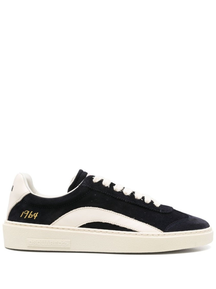 Dsquared2 Low-Top Sneakers In Navy Suede