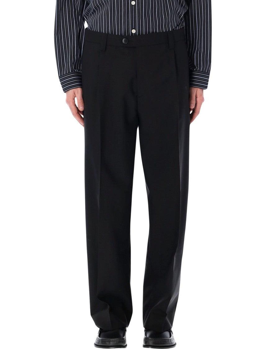 Mfpen Service Wide Leg Single Pleat Trousers