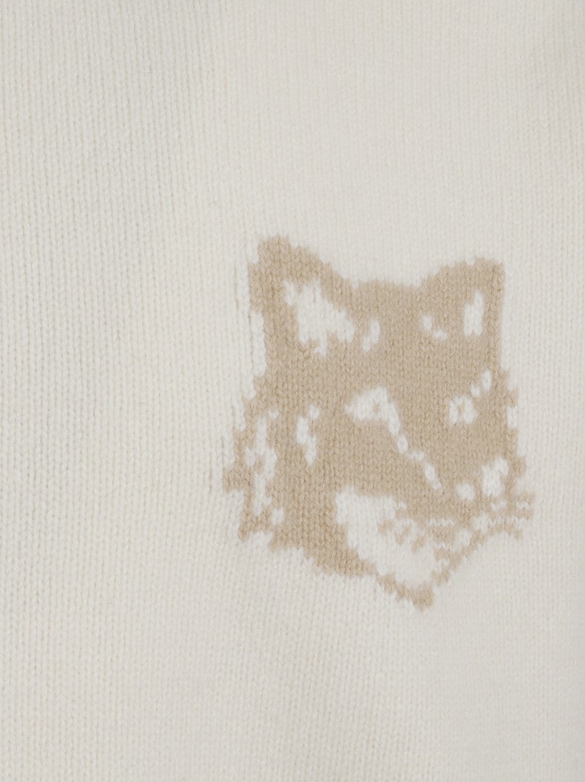 Maison Kitsuné Finely Knit Merino Wool Sweater
