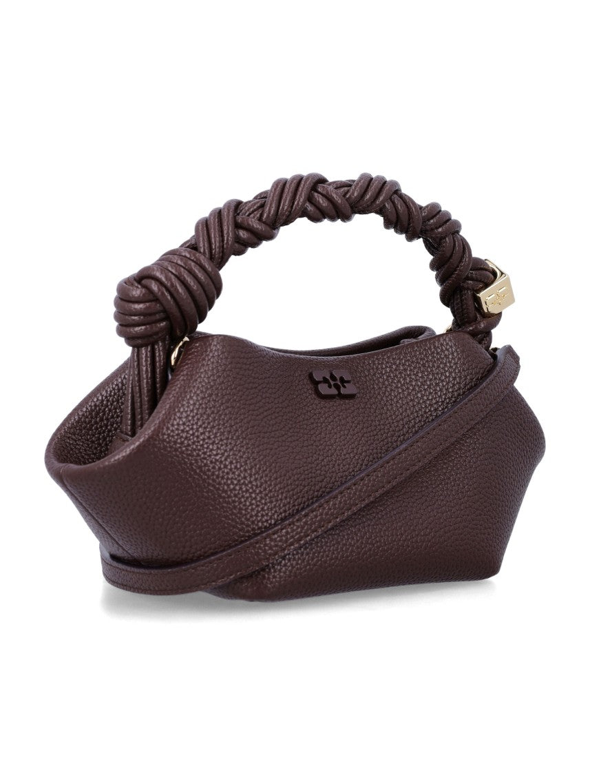 Ganni Black Bou Mini Fabric Handbag