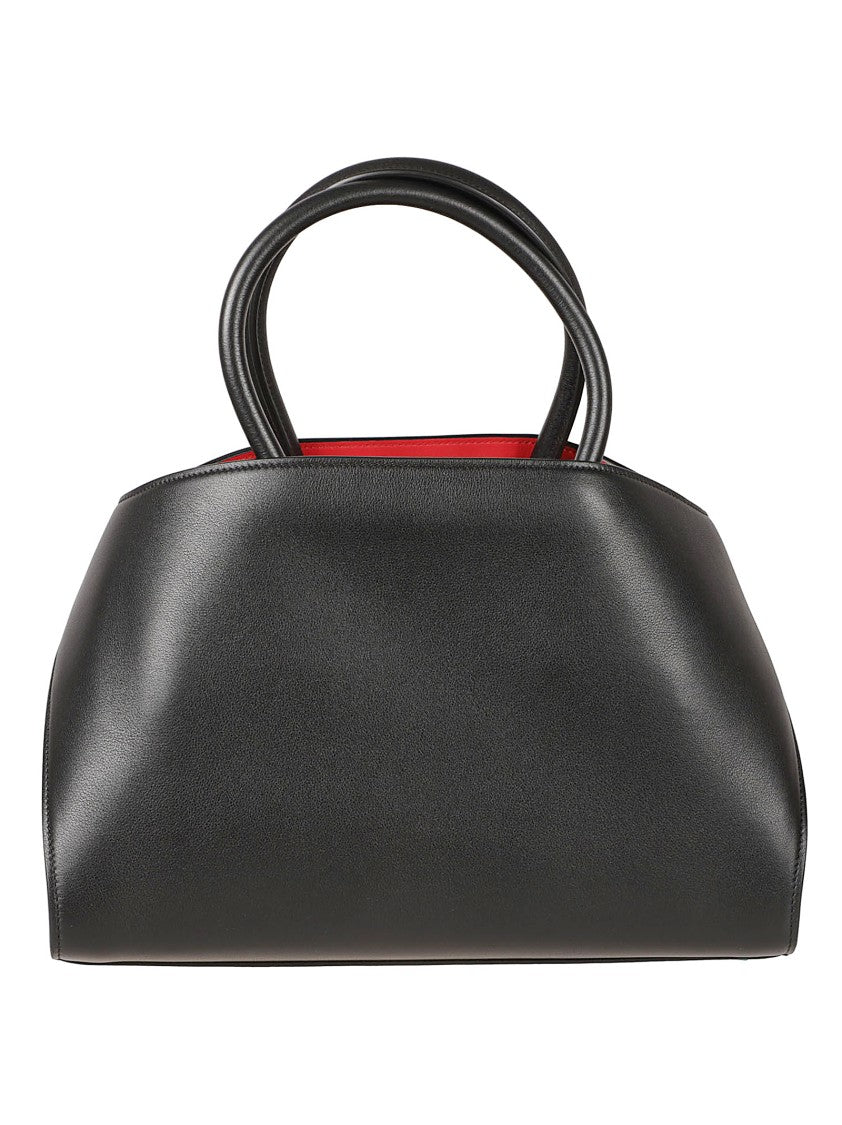 Ferragamo Structured Handbag With Wrap-Around Design And Gold Hardware