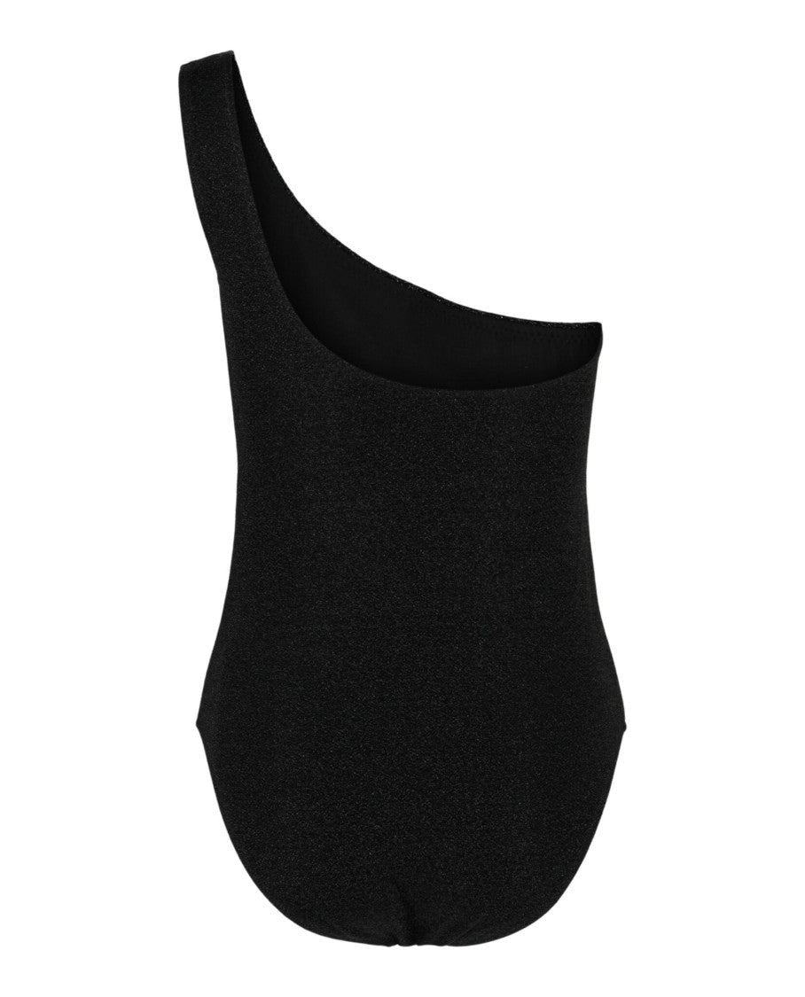 Balenciaga Asymmetric Lurex One Piece Swimsuit
