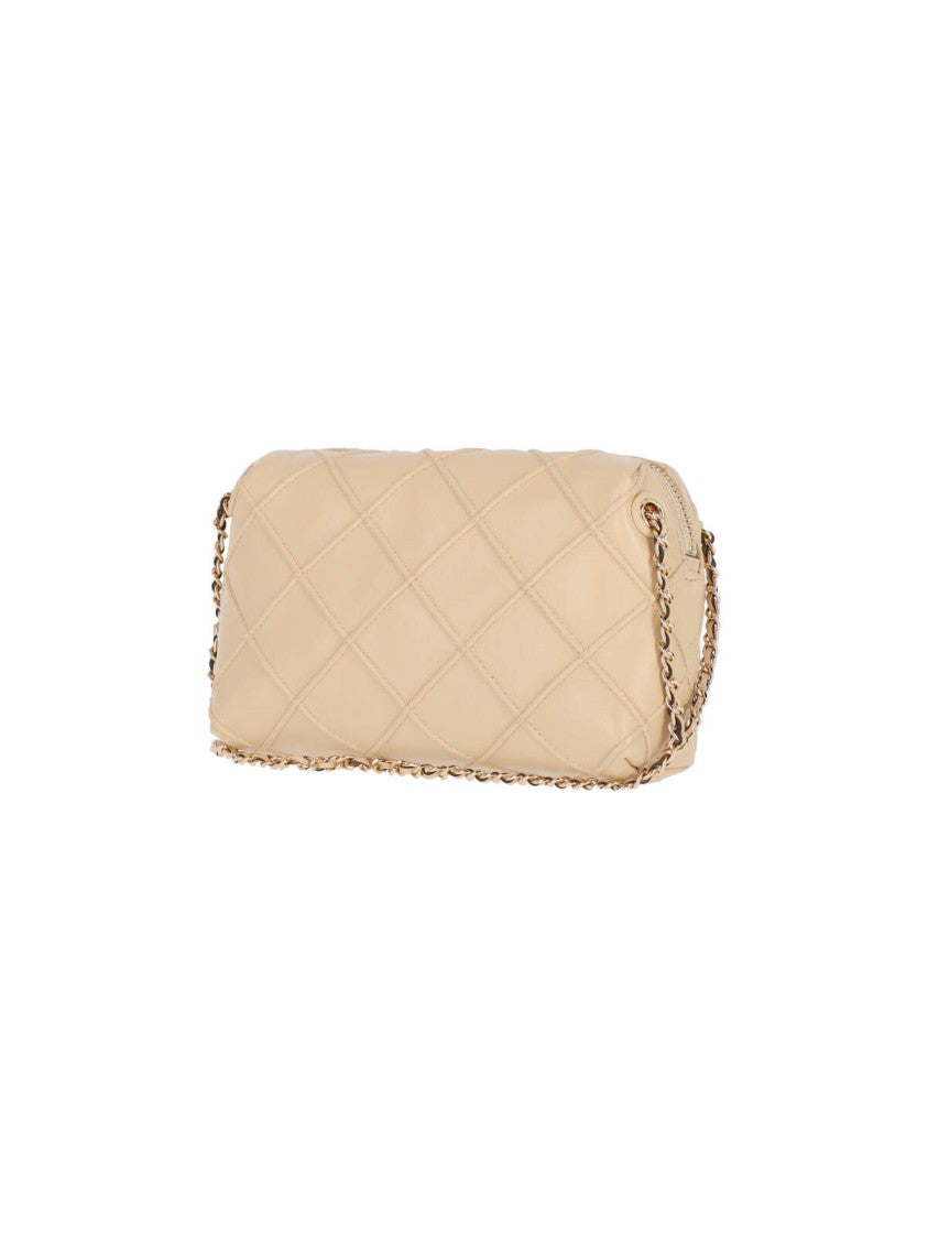 Tory Burch Mini Shoulder Bag "Fleming" – Ivory