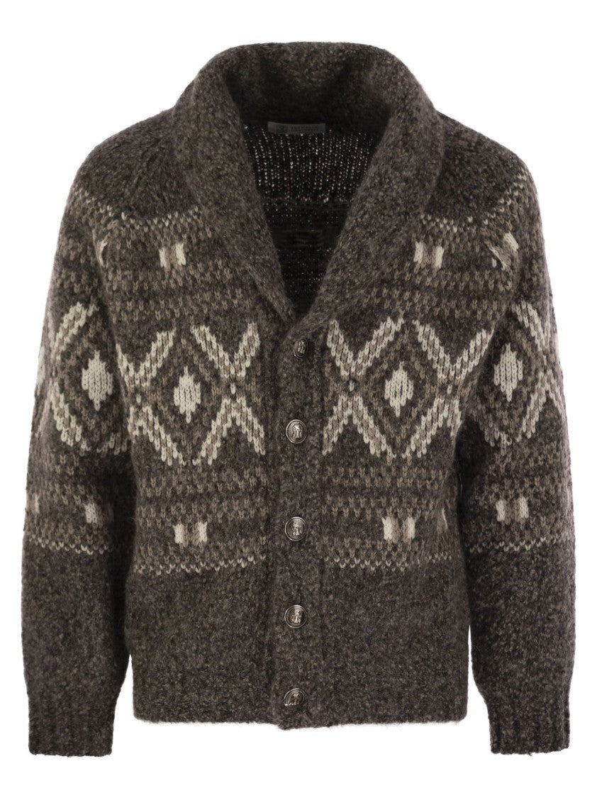 Brunello Cucinelli Geometric Jacquard Cardigan