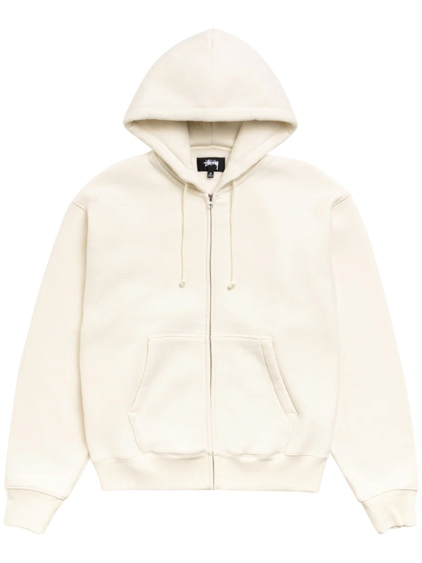 Stussy Cursive Appliqué Zip-Through Knit Hooded Sweatshirt