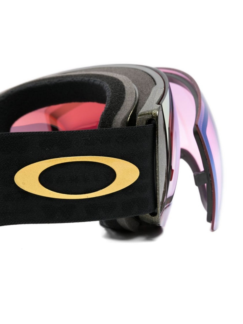 Oakley Wraparound Sunglasses With Reflective Golden Lens