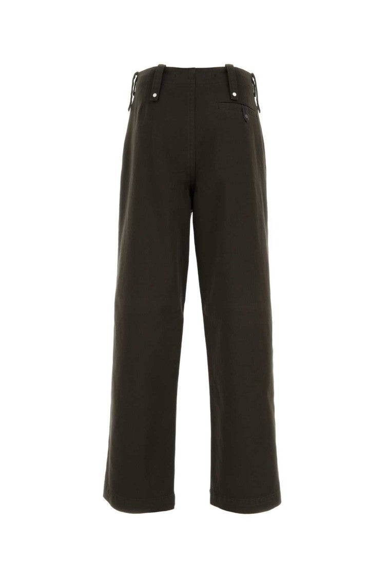 Burberry Chocolate Cotton Wide-Leg Pant