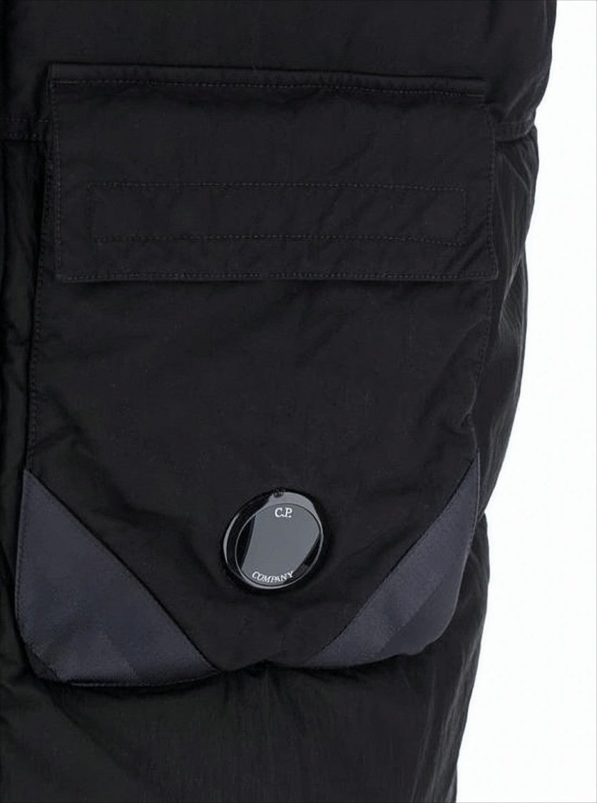 C.P. Company High Collar Padded Vest With Detachable Hood