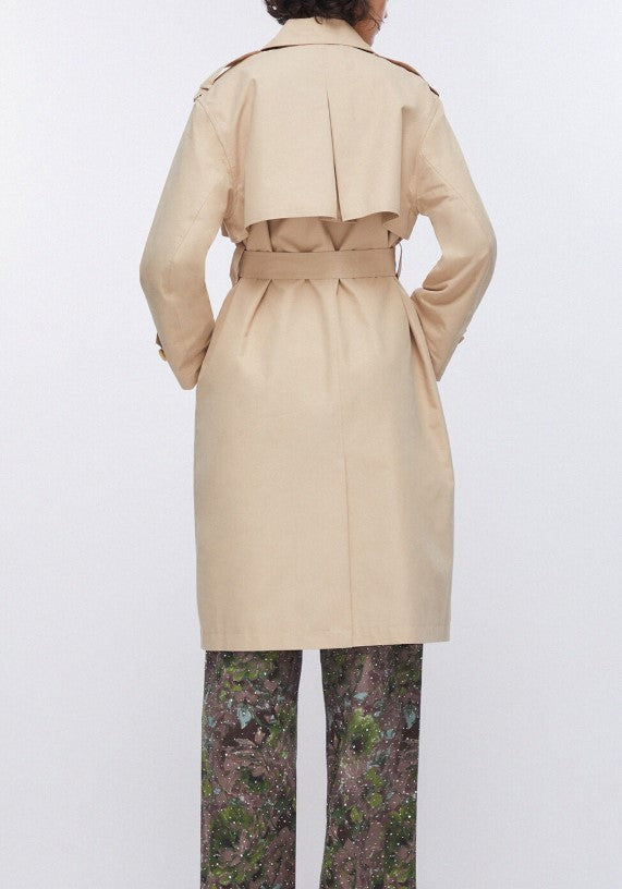 Liu Jo Beige Cotton Gabardine Trench Coat