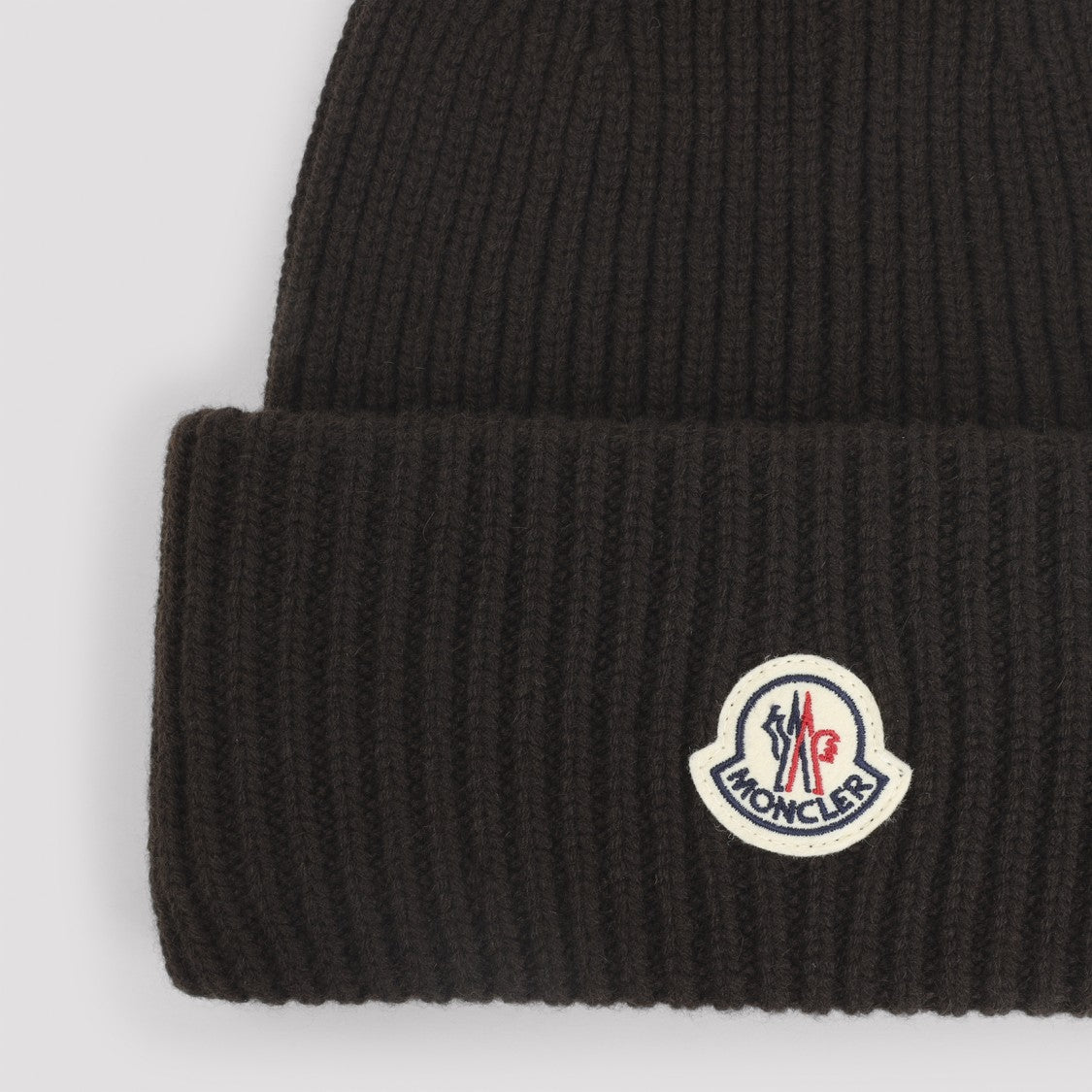 Moncler Ribbed Knit Wool-Cashmere Blend Moncler Hat