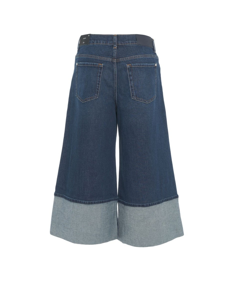 7 For All Mankind Wide-Leg Culotte Jeans