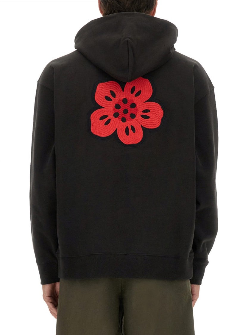 Kenzo Oversized Black Cotton Hoodie