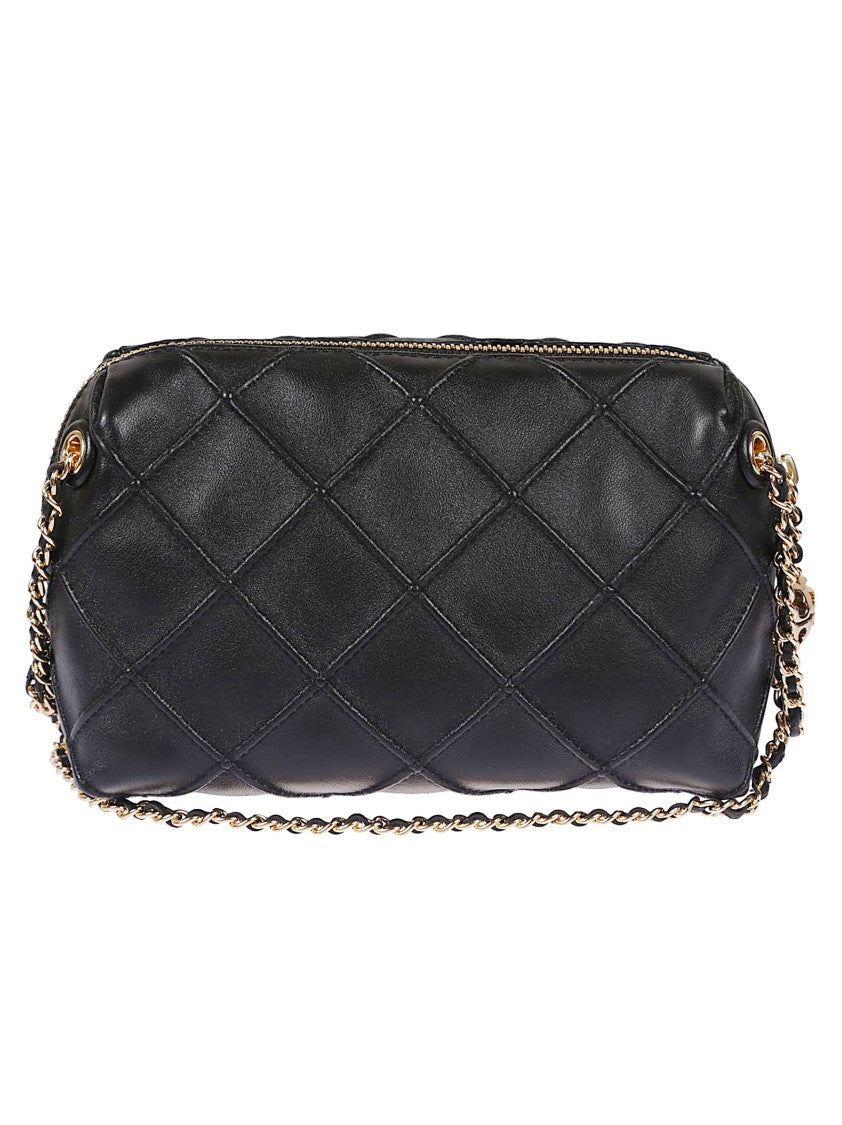 Tory Burch Fleming Quilted Leather Clutch Bag