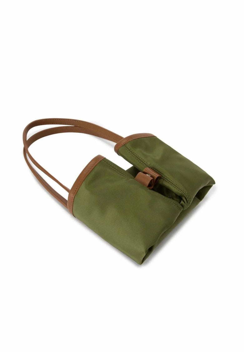 Mc2 Saint Barth Green City Bag Nylon Shoulder Bag