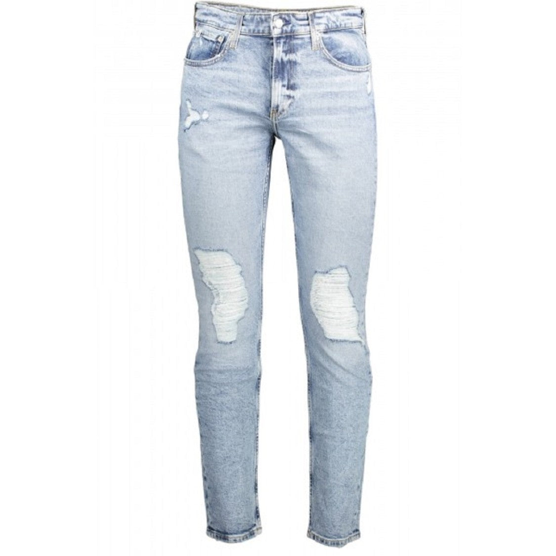 Calvin Klein Slim-Fit Light Blue Distressed Denim Jeans