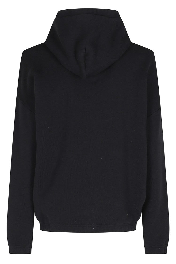 Autry Black Embroidered Logo Patch Zipped Cotton Hoodie