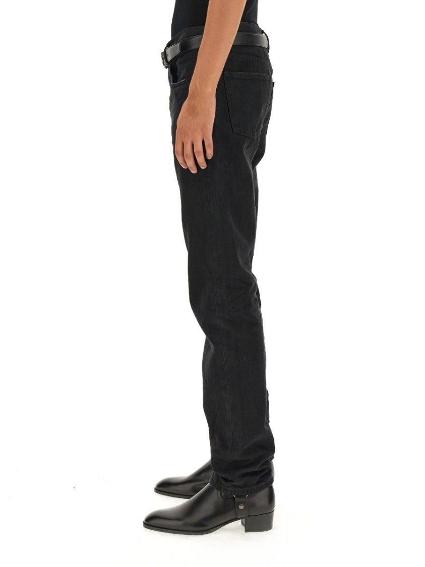 Saint Laurent Baggy Fit Black Denim Jeans