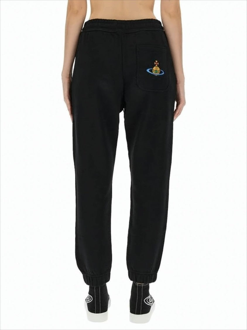 Vivienne Westwood Relaxed Fit Black Jogger Pants With Tapered Cuffs