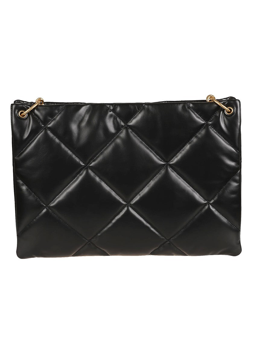 Tory Burch Quilted Black Leather Handbag