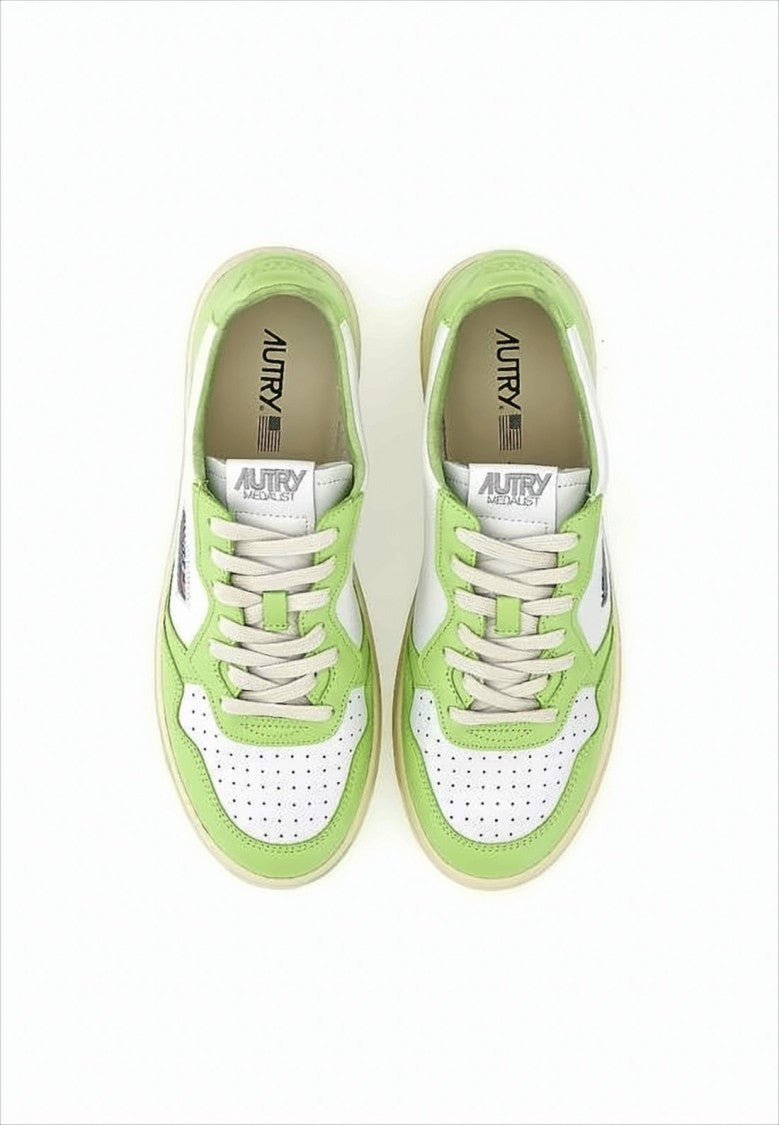 Autry Low-Top Sneakers With Perforated Toe Box And Leather Panels