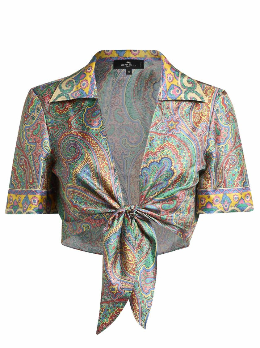 Etro Paisley Print Silk Top