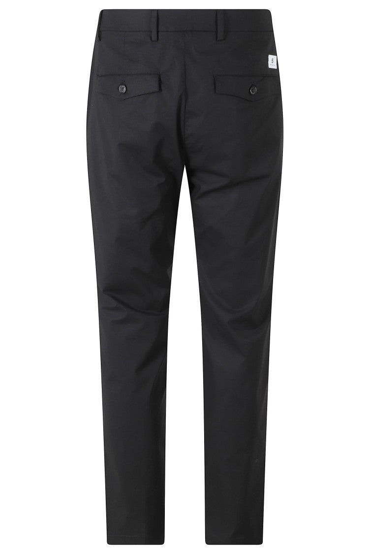 Department 5 Black Prince Pence Chino Darts Cotton-Blend Chino Pants