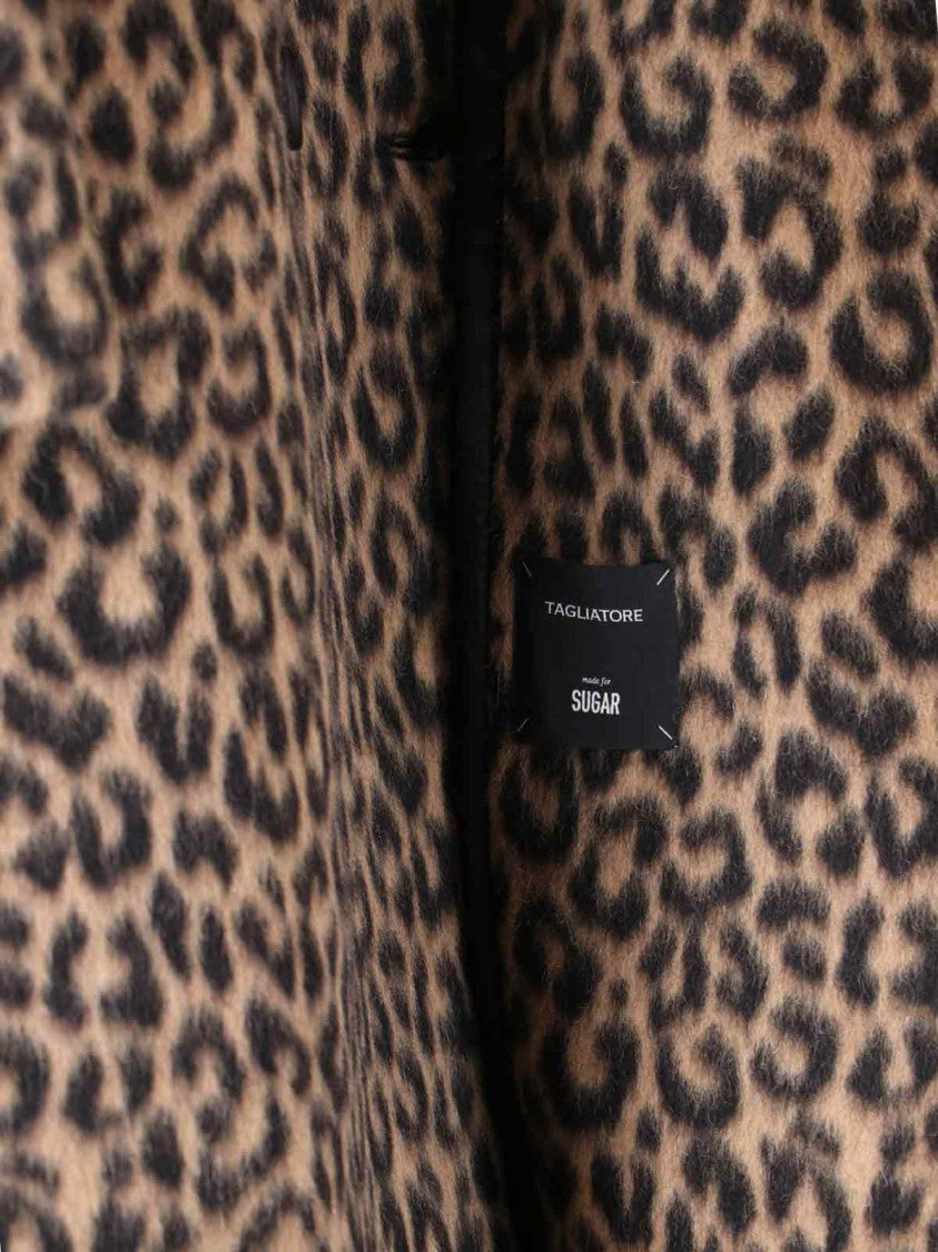 Tagliatore Jole Coat Midi Double-Breasted – Brown Animalier