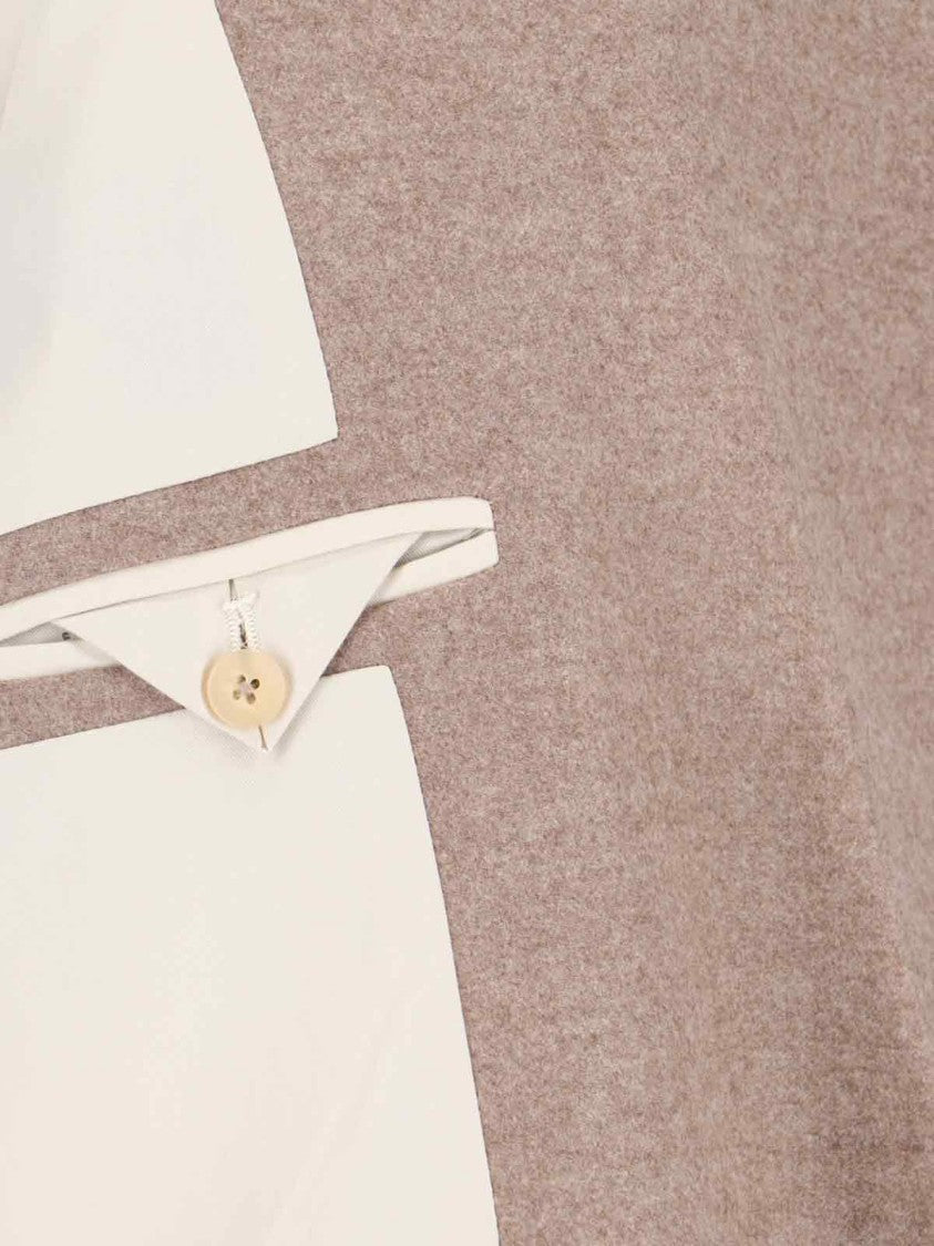 Niccolò Pasqualetti Double-Breasted Blazer In Beige Virgin Wool