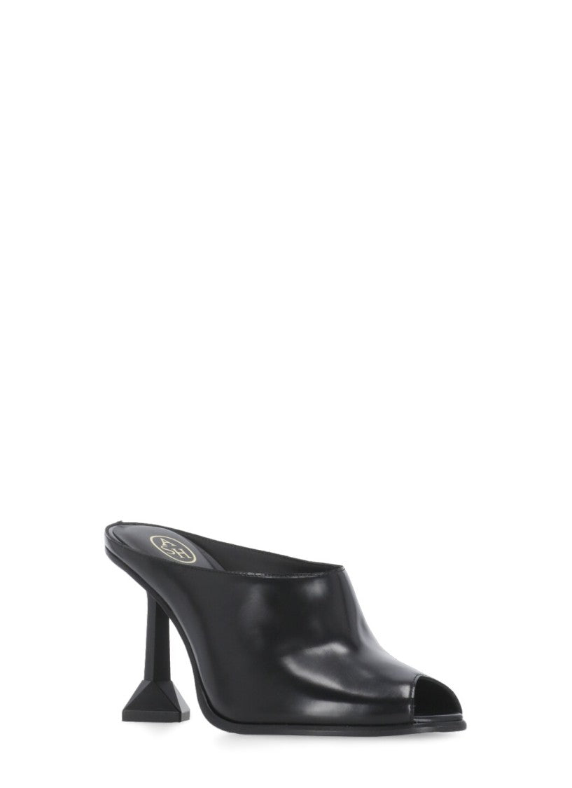 Ash Black Dance Leather Sabot