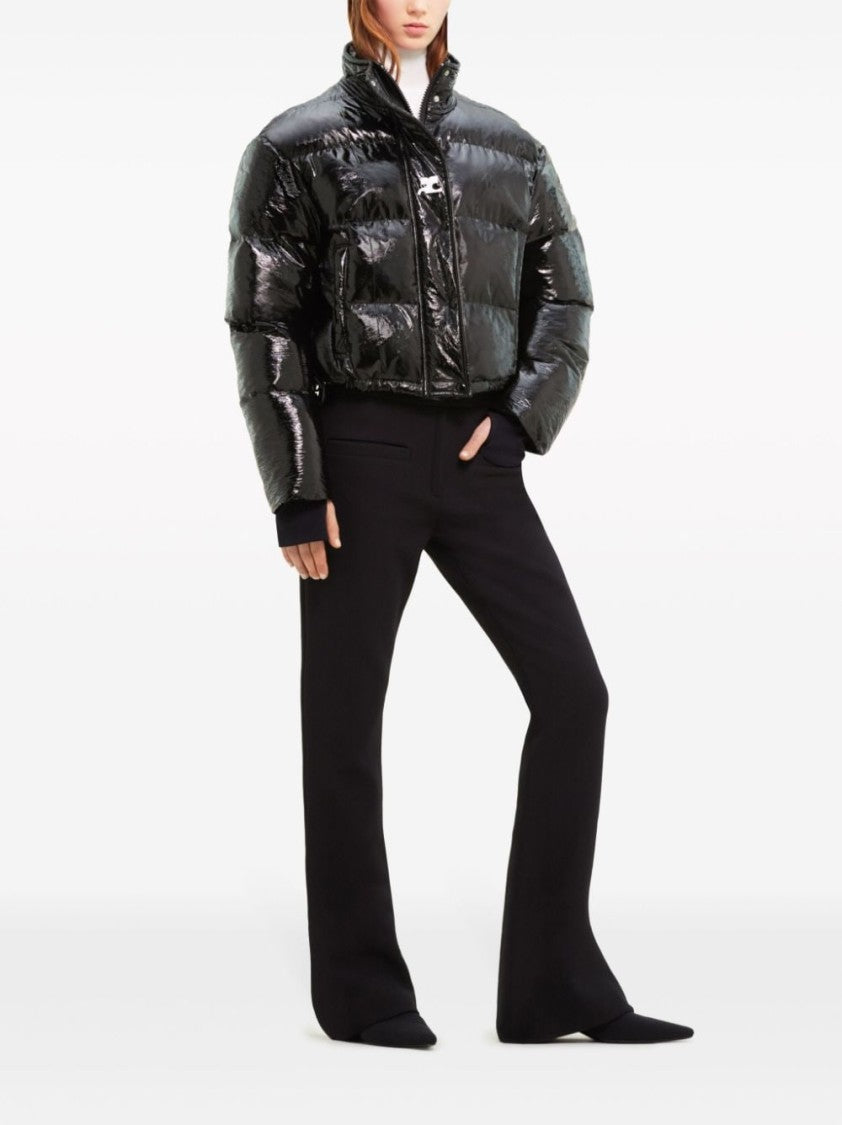 Courrèges Glossy Black Padded Jacket