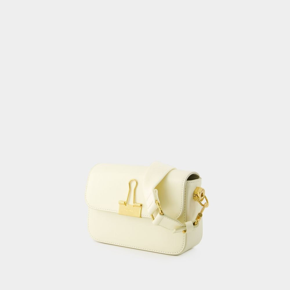 Off-White Hobo Plain Binder Bag - Leather - Beige