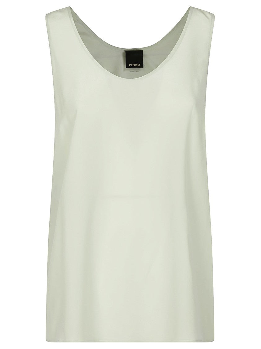 Pinko Crazy Sleeveless Smooth Silk Tank Top