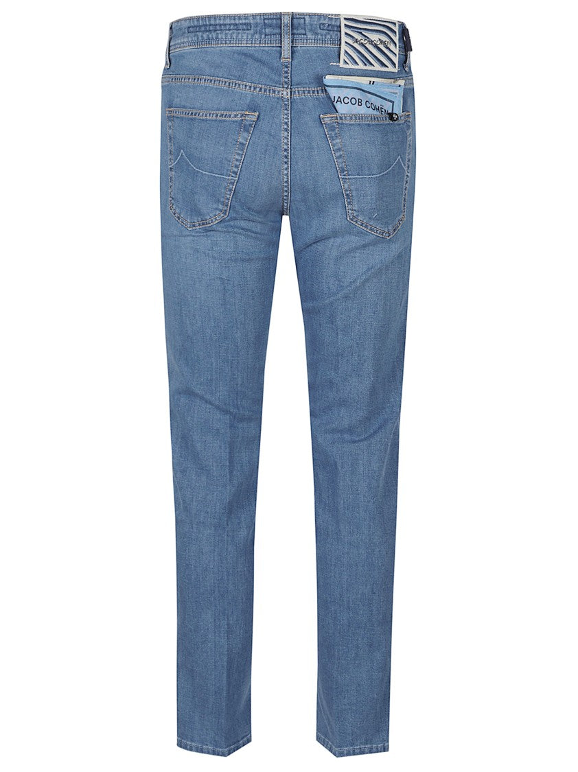 Jacob Cohen Cropped Slim Fit Scott Stretch Cotton Jeans