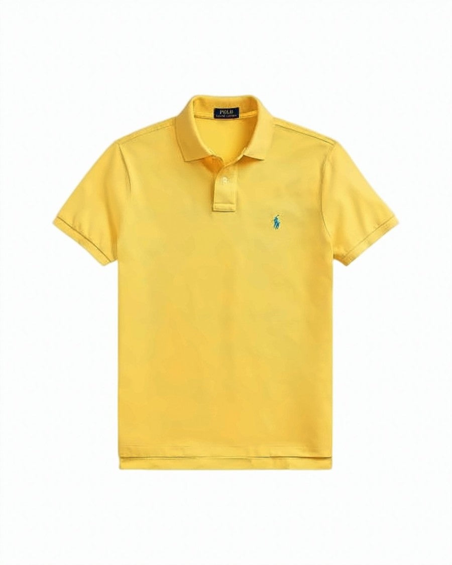 Polo Ralph Lauren Classic Yellow Polo Shirt With Embroidered Logo